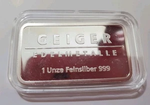 1 oz geiger silver bar - Picture 1 of 2