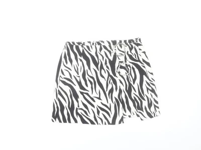 Bershka Women’s Black White Animal Print Skirt Size 10 Stretch - Image 1 of 4