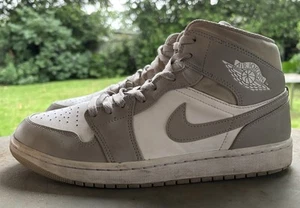 Nike Air Jordan 1 Mid Linen College Grey Men’s size 10.5 554724-082 - Picture 1 of 8