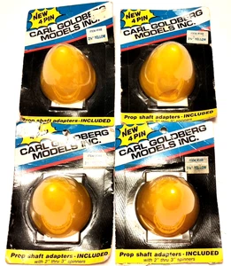 QTY 4) Carl Goldberg 148 Spinner 2-1/4" Yellow for RC Airplane New Old Stock - Picture 1 of 4