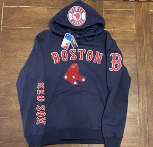 Men’s Pro Standard Size M Boston Red Sox Navy Embroidered Hoodie Sweatshirt NWT  - Picture 1 of 5