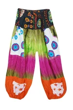  Yoga Pant Vibrant Multicolored Colored Tie Dye Comfy Loungewear Boho Harem S/M