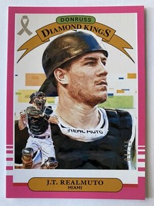 2019 Donruss J.T. Realmuto /25 Diamond Kings Mother's Day Ribbon Pink Phillies🔥