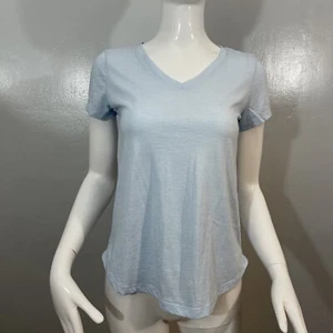 Top azul manga corta cuello en V Style & co. para mujer talla PS - Imagen 1 de 8