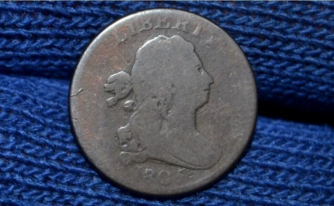 1805 HALF CENT * Large 5 * with Stems * C-4 ** NICE BROWN Cover