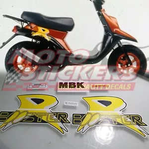 MBK Booster Orange Candy Booster kit replica adesivi fondo nero - moto stickers - Imagen 1 de 1
