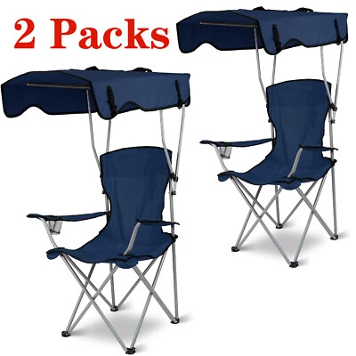 2 paquetes de sillas de playa silla con dosel y cubierta de protección solar silla con dosel de picnic de viaje Foto 1 de 4
