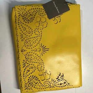Tommy Bahama New Yellow Laser Cut Crossbody Purse - Picture 1 of 7