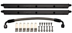 Kit de riel de combustible de aluminio FiTech 71050-2 LS3 con manguera cruzada - Imagen 1 de 5
