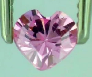 ZIRCONIA CÚBICA COLOR ZAFIRO ROSA 12 MM CORTE CORAZÓN - Imagen 1 de 1