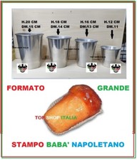 FORMA STAMPO PER BABA' NAPOLETANO GRANDE ALLUMINIO DOLCE H.20 18 16 12 (3 2023)