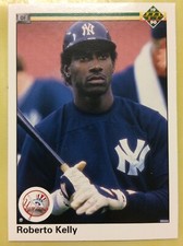 1990 Upper Deck Roberto Kelly Baseball Card #193 Yankees Outfield High Grade