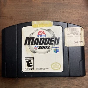 Original EA Sports Madden NFL 2002 Football Nintendo 64 Video Game Vintage - Picture 1 of 4