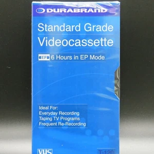 NEW Durabrand T120 Standard Grade Videocassette 6 Hours Blank VHS SEALED - Picture 1 of 5