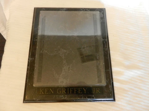 Ken Griffey Jr. Faux Marble Finish Wood Picture Holder With Name Plate Cover