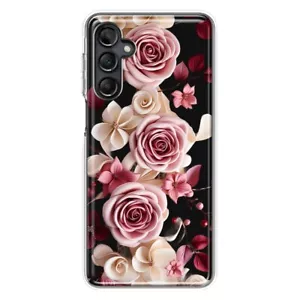 Mundaze Case for Samsung Galaxy A14 5G Cover Pink White Love Roses - Picture 1 of 6