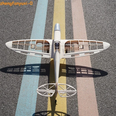 WWII British Spitfire Fighter RC Model Balsa Wood Aircraft KIT Skin Unassembled - Image 1 of 4