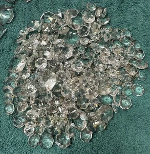 240+ Antique Assorted Crystal Button Prisms, Various Sizes - Picture 1 of 5