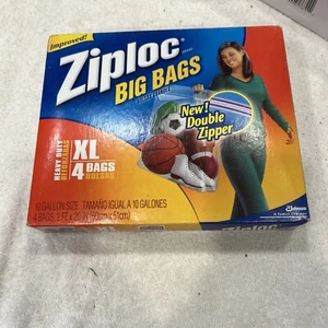 Bolso grande Ziploc grande XL 4 galones 24” x 20” doble cremallera mango resistente cierre de cremallera - Imagen 1 de 1