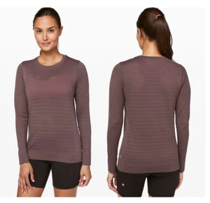 LULULEMON Breeze By Long Sleeve *Squad Top sz 4 Cherry Cola perfed - Picture 1 of 6