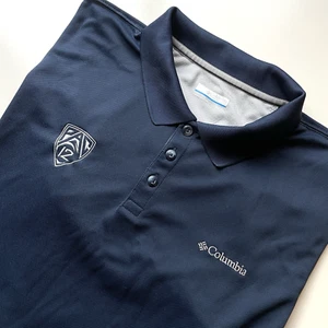 NCAA Pac 12 Polo - XL - Columbia Omni-Wick - Logo Golf Shirt - Team Issue Blue - Picture 1 of 8