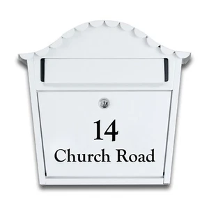 Personalised London, Wall Mounted White Letterbox - Picture 1 of 4