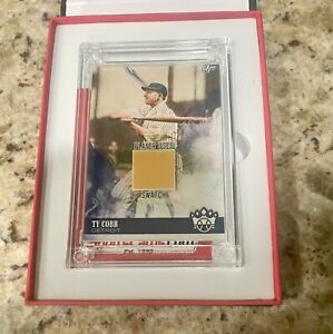 TY COBB 2022 JERSEY FUSION USED SWATCH - PLAYER USED Yellow SWATCH