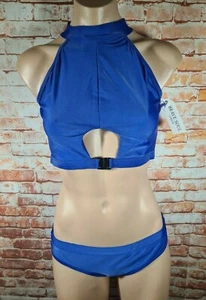 Nuevo con etiquetas Traje de Baño para Damas Talla S 10 Brave Soul Cobalto Cuello Alto 2 Piezas - Imagen 1 de 3