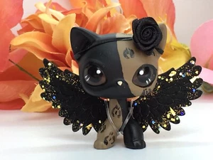 Mini Pet Shop, Short Hair, Black Cat, Custom, Galaxy Wings Hand Painted - Picture 1 of 6