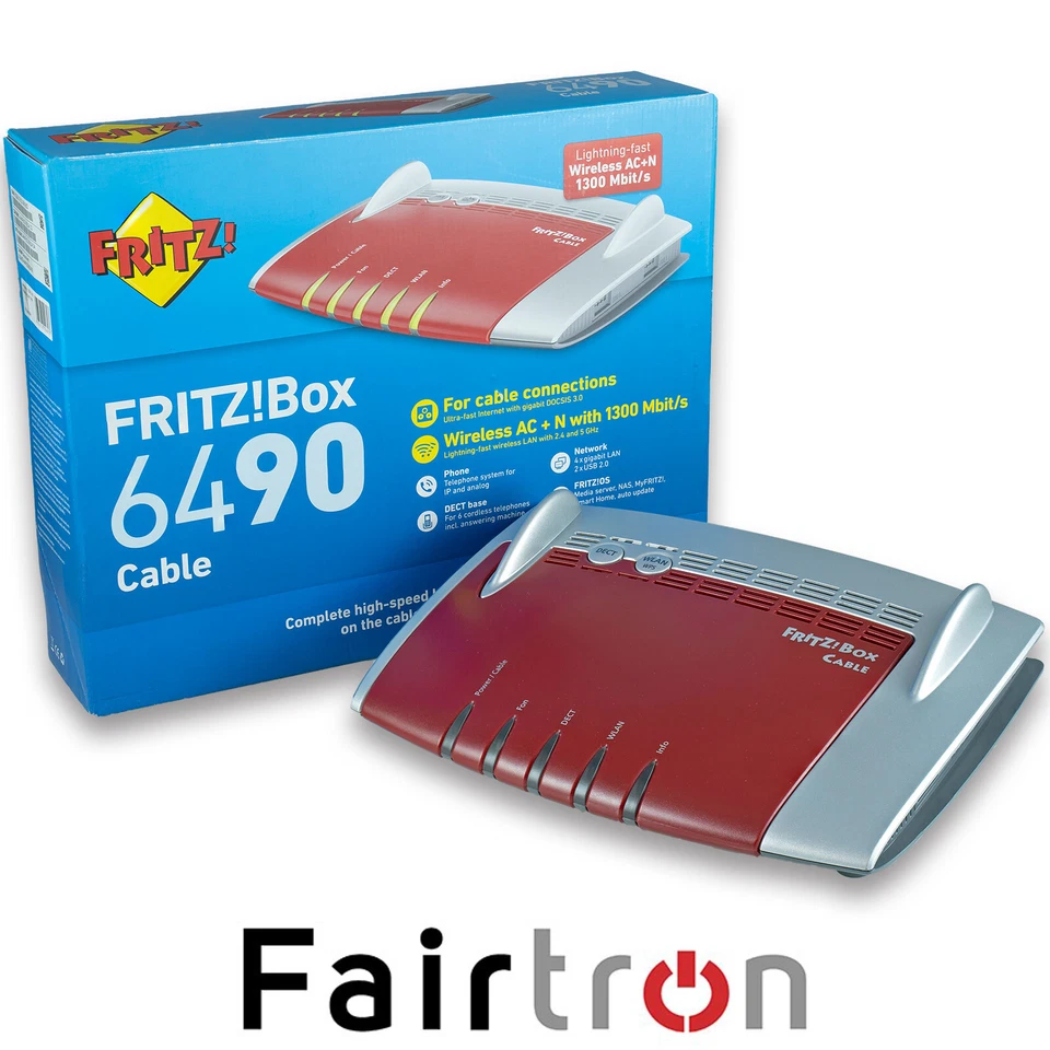 FRITZBox 6490 Cable Kabel Router Mesh DOCSIS 3.0 Vodafone - Bild 1 von 4