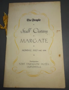 The People newspaper Staff Outing  Margate 1934 Fort Paragon Hotel Cliftonville - Picture 1 of 4