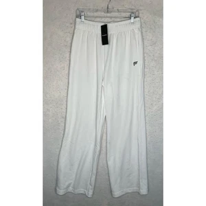 Fabletics Pants Womens Small White Year Round Terry Wide Leg Stretch Soft NEW$65 - Picture 1 of 15
