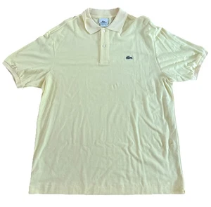 Vintage Lacoste Hergestellt in Frankreich Herren Größe 8 3XL Pastellgelb Polo Alligator - Bild 1 von 5