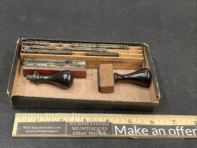 ANTIQUE Printing Letter Number Symbol Stamp System Set Patented July 26th 1910 - Image 1 of 4