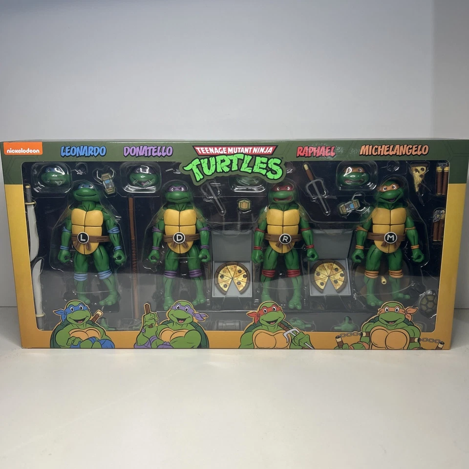LEO DON MICH RAPH NECA TMNT NINJA TURTLES FOUR PACK HAULATHON CARTOON