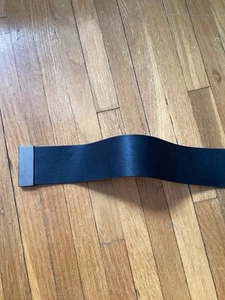 Luxe WORTH New York Ladies Medium Solid Black THICK Leather Snap Closure Belt - Picture 1 of 4