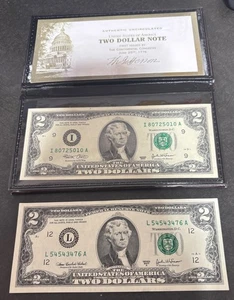 2003 - $2 Two Dollar Bill Rare Series A - Picture 1 of 3