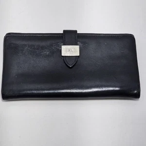 Vintage Ralph Lauren Womens Bi-Fold Wallet Credit Card Soft Leather Black - Picture 1 of 14