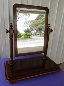 Toilet Swing Mirror Victorian Mahogany 1880 Antique - Picture 1 of 10