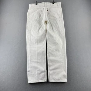 Vintage Levis Jeans Mens Fits 36x30 White 505 Straight 90s 1990 Made in USA - Picture 1 of 23