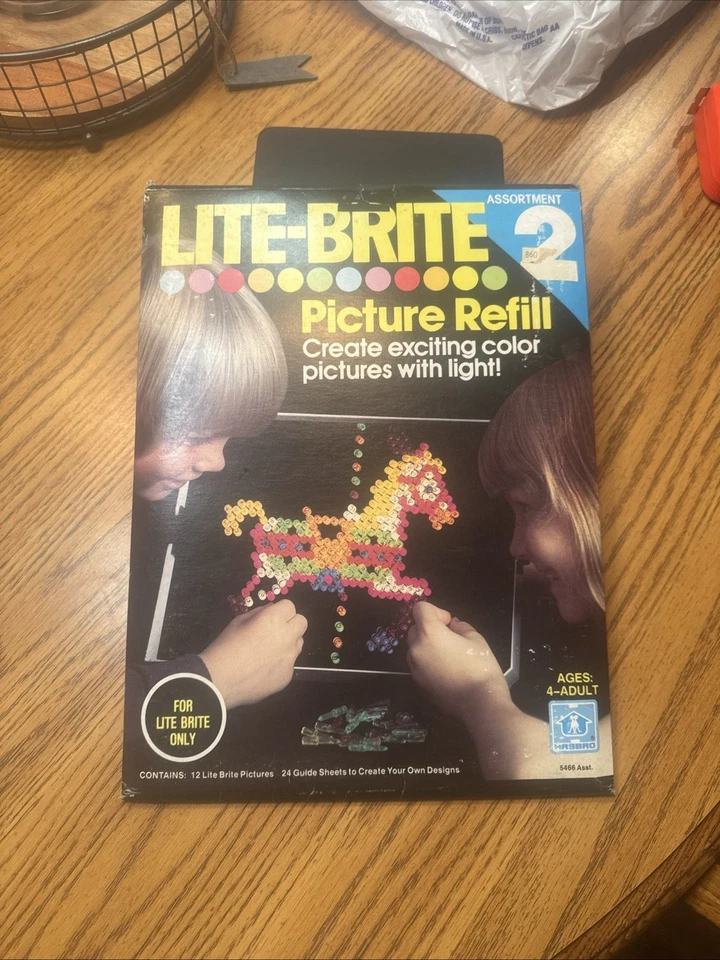 Vintage 1978 Hasbro 5466 LITE-BRITE ASSORTMENT 30 Un-Punctured Sheets