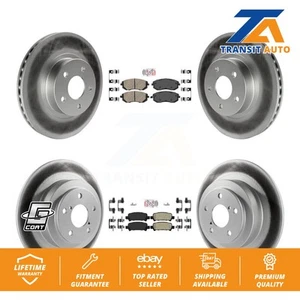 Front Ceramic Rear Semi-Metallic Pad Coat Disc Brake Rotor Kit For Subaru Legacy - Picture 1 of 1