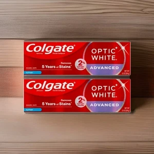 Colgate Optic White Advanced Whitening Toothpaste, Icy Fresh, 3.2oz (pack of 2) - Picture 1 of 2