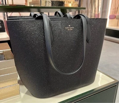 Сумка с короткими ручками Kate Spade KE462 блестящая блестящая черная новая с ценниками - Изображение 1 из 4