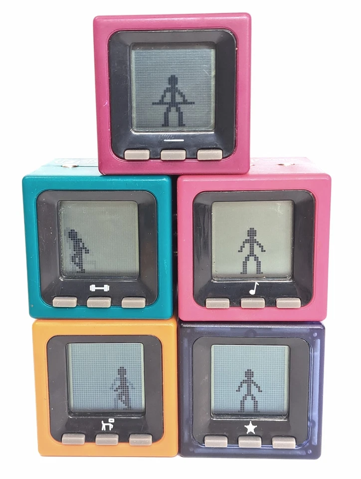 5 RADICA CUBE WORLD STICK MAN VIDEO GAMES -SLIM, SCOOP, MIC, CHIEF, HANS WORKING - Image 1 of 4