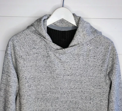 Sudadera con Capucha Lululemon At Ease Para Hombre Pequeña Gris Texturizada Doble Punto Algodón Tejido Logo Foto 1 de 4