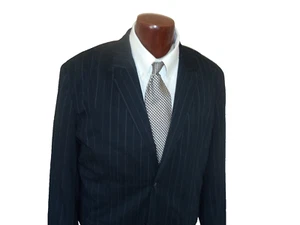 Men's Black Clairborne Blazer. 44 L. 73% Cotton / 24% Polyester / 3% Spandex. - Picture 1 of 8