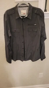 Men's Sovereign Code Long-Sleeved Button-up Gray Shirt - Size Large - Picture 1 of 5