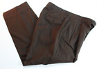 HART SCHAFFNER MARX Wool Comfort Waist Chocolate Brown Pleated Dress Pants 34x28