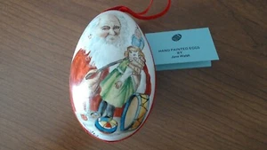 Raro NUEVO DE COLECCIÓN PINTADO A MANO HUEVO DE GANSO Adorno POR JANE WALSH 1980 #34 - Imagen 1 de 8